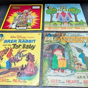 Mixed Production Companies Children's Record/Read-Along Books‎ Vinyl Set of Four